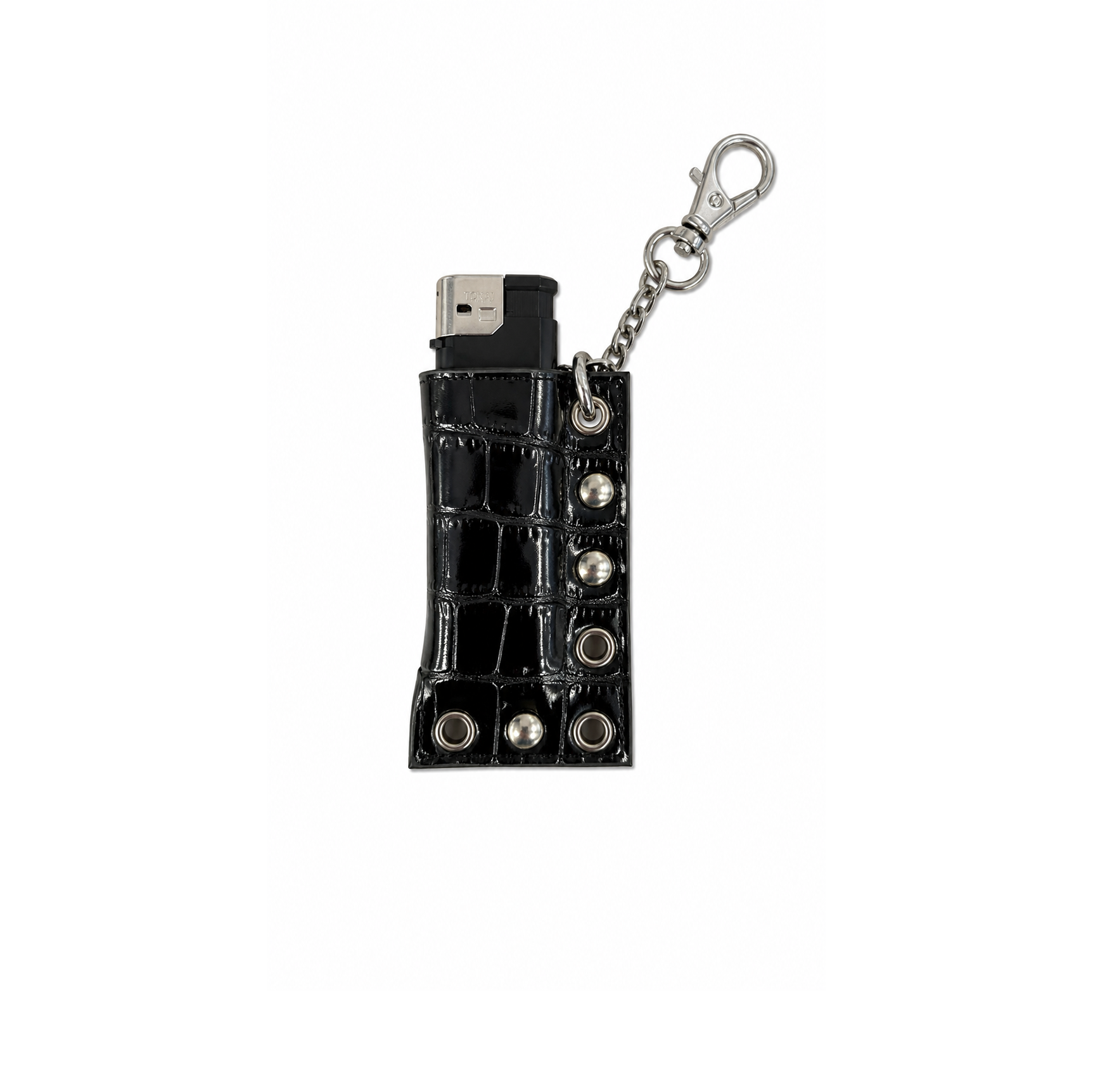 Black Croc Lighter Case