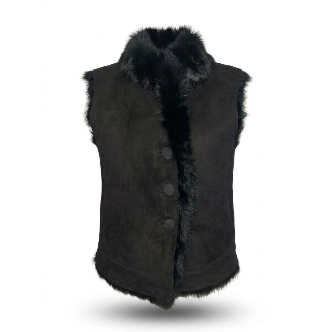 Black Sued Vest