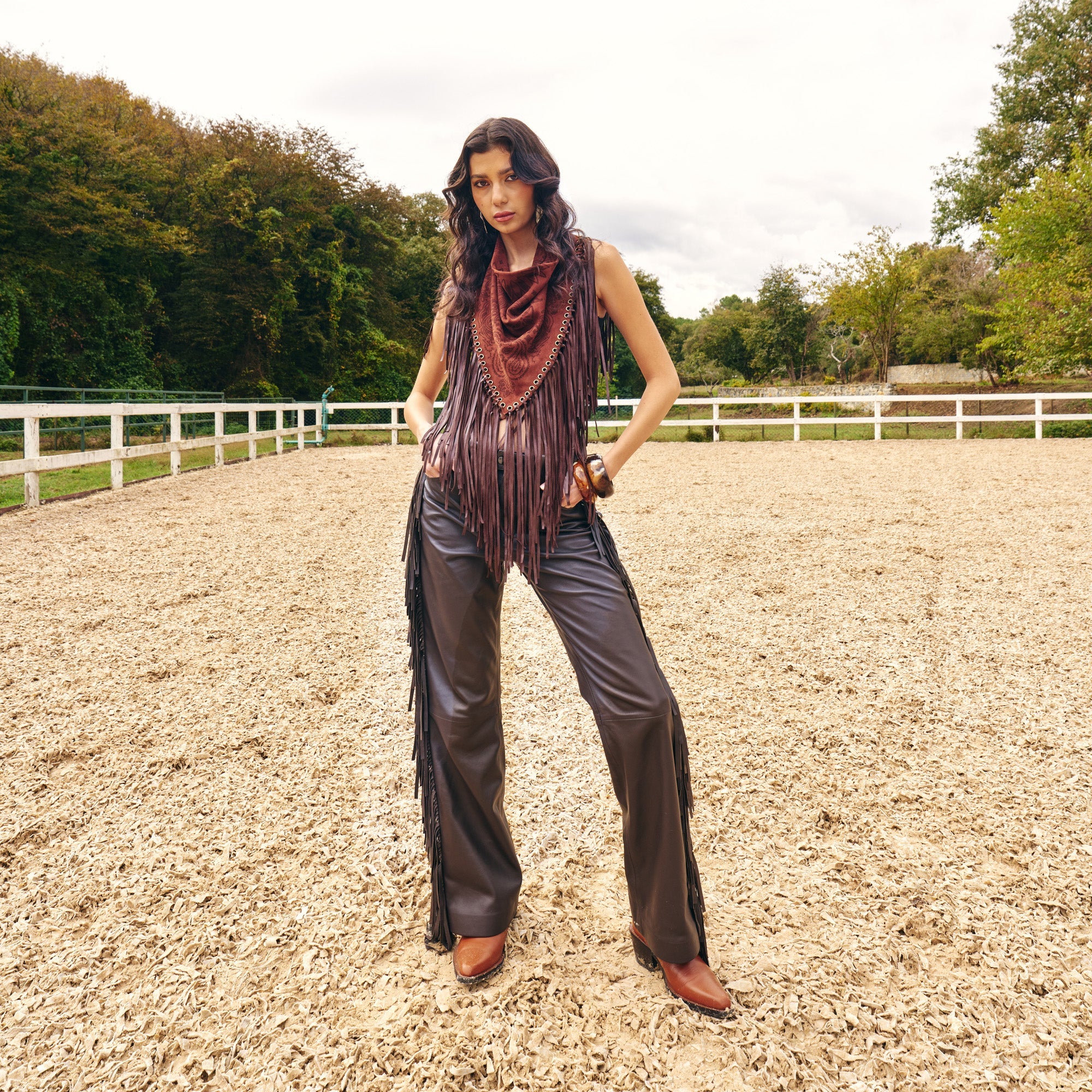 Dark Brown Leather Pant