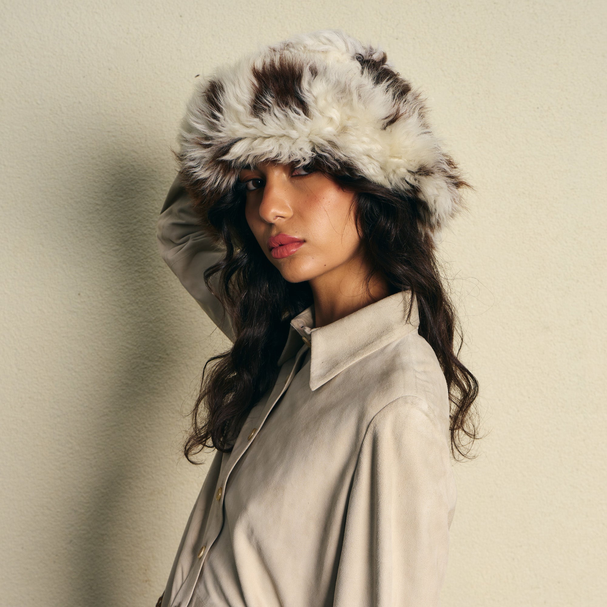 Bucket Hat Cream & Brown Patch