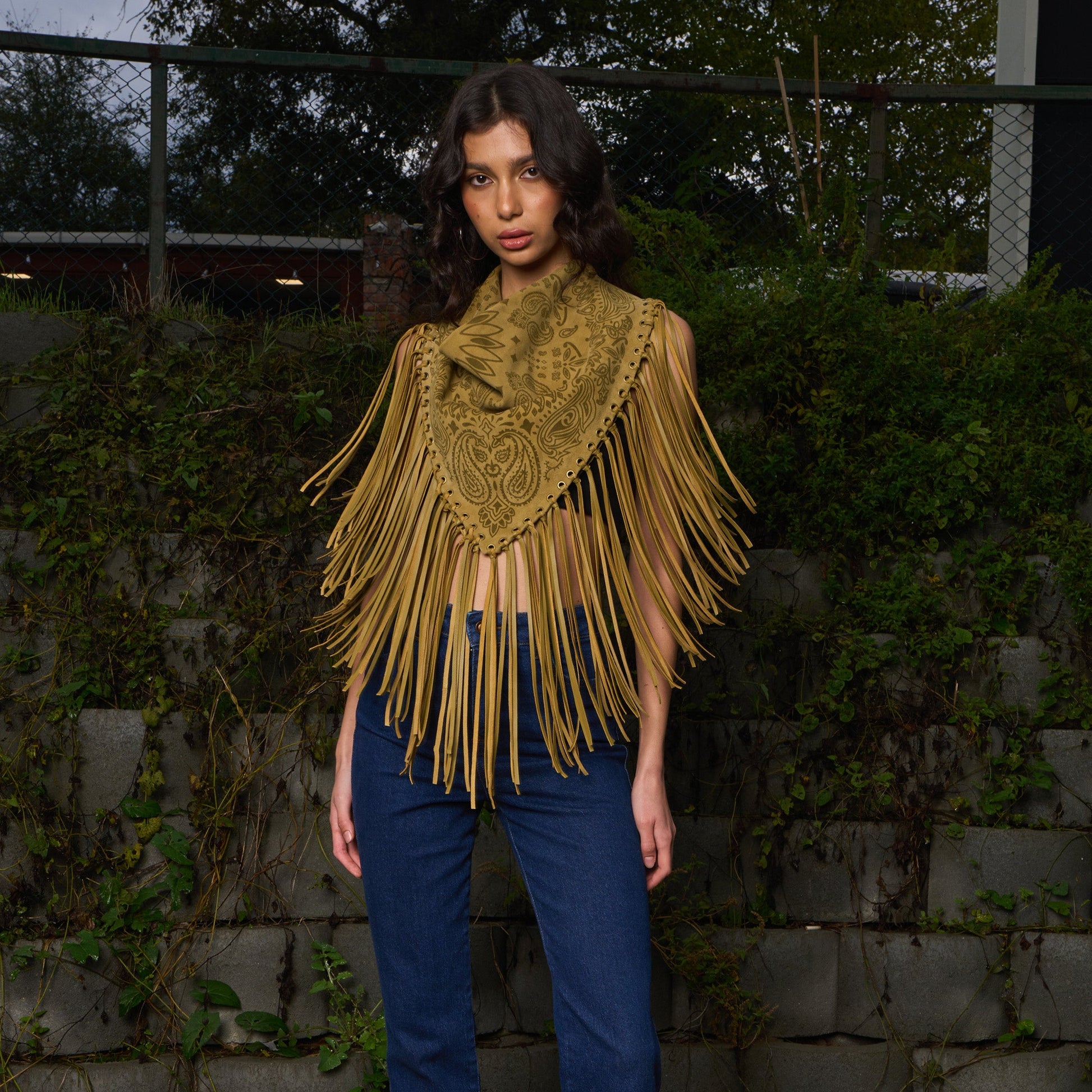 Signature Large Bandanna Scarf Yellow
