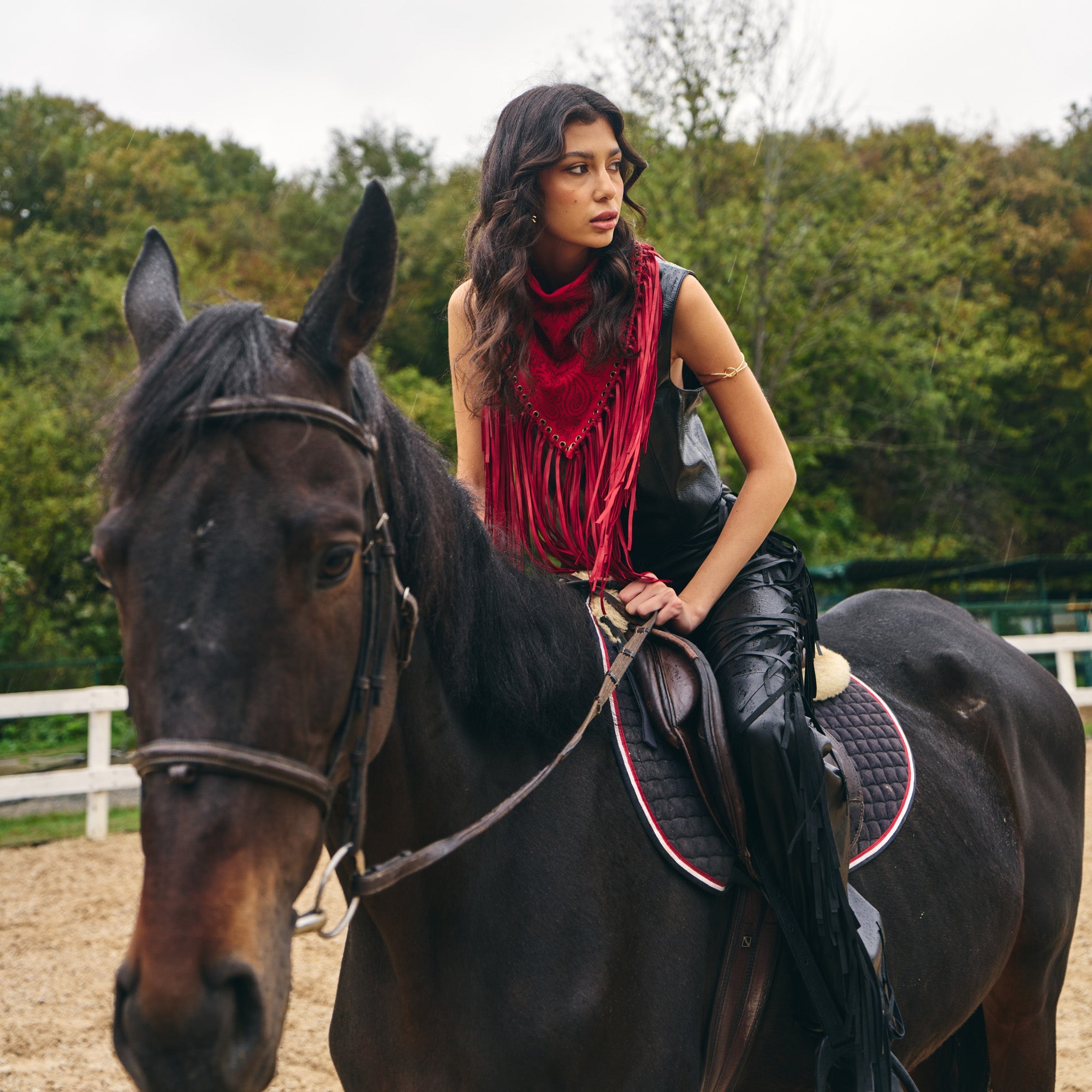 Signature Small Bandanna Scarf Red