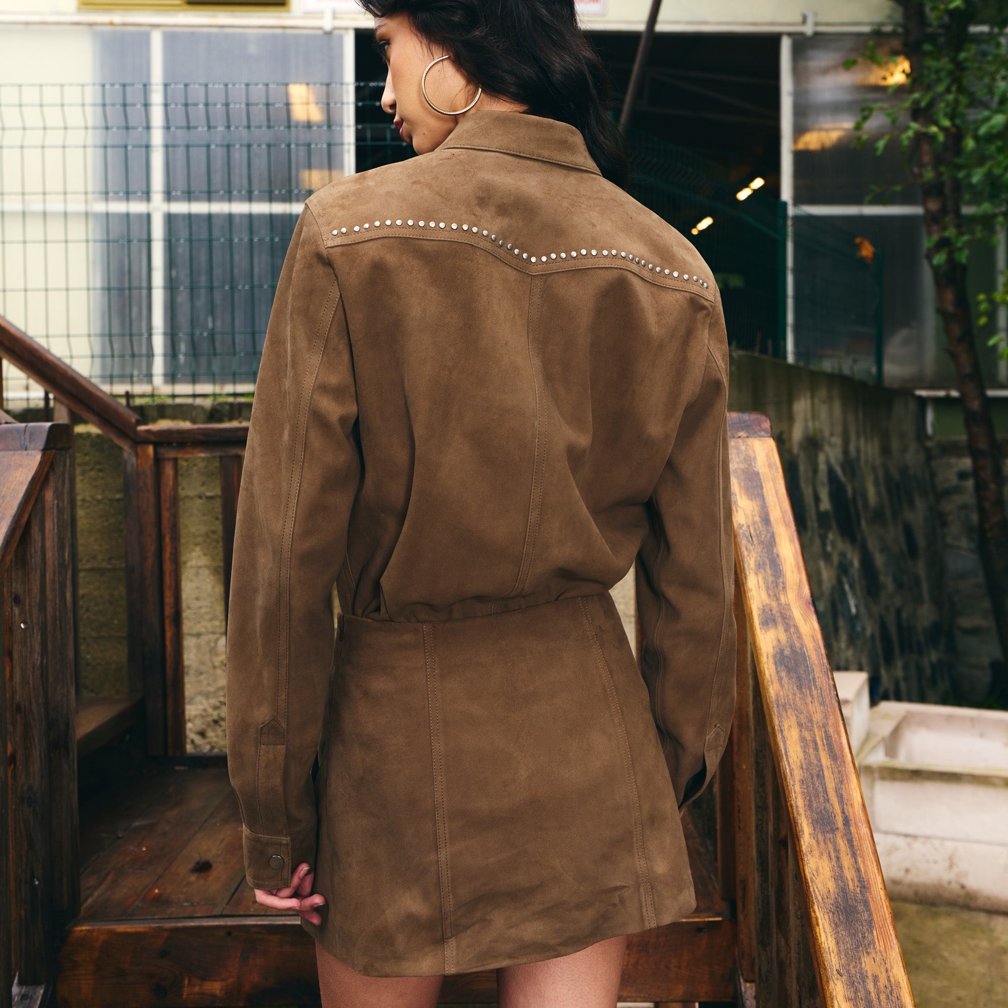 Brown Suede Western Shirt