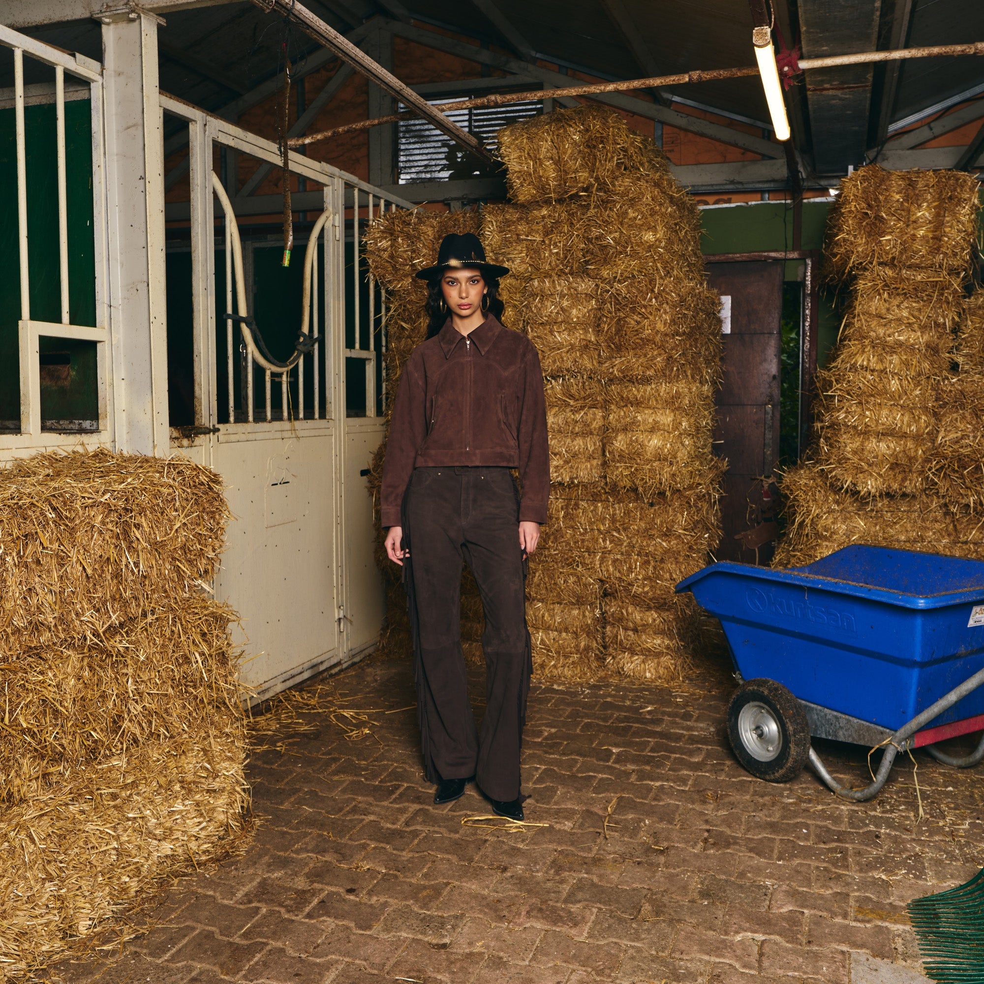 Brown Fringe Pants