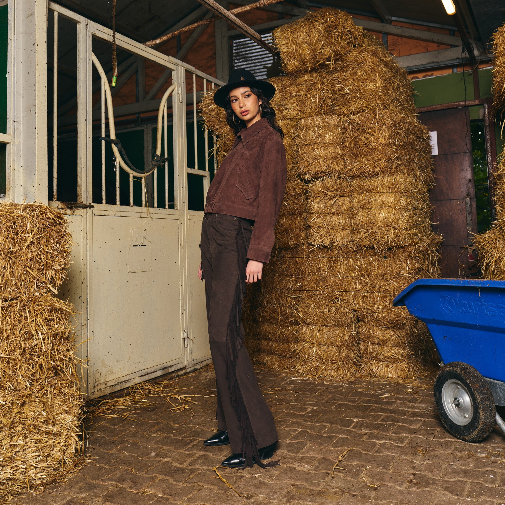 Brown Fringe Pants