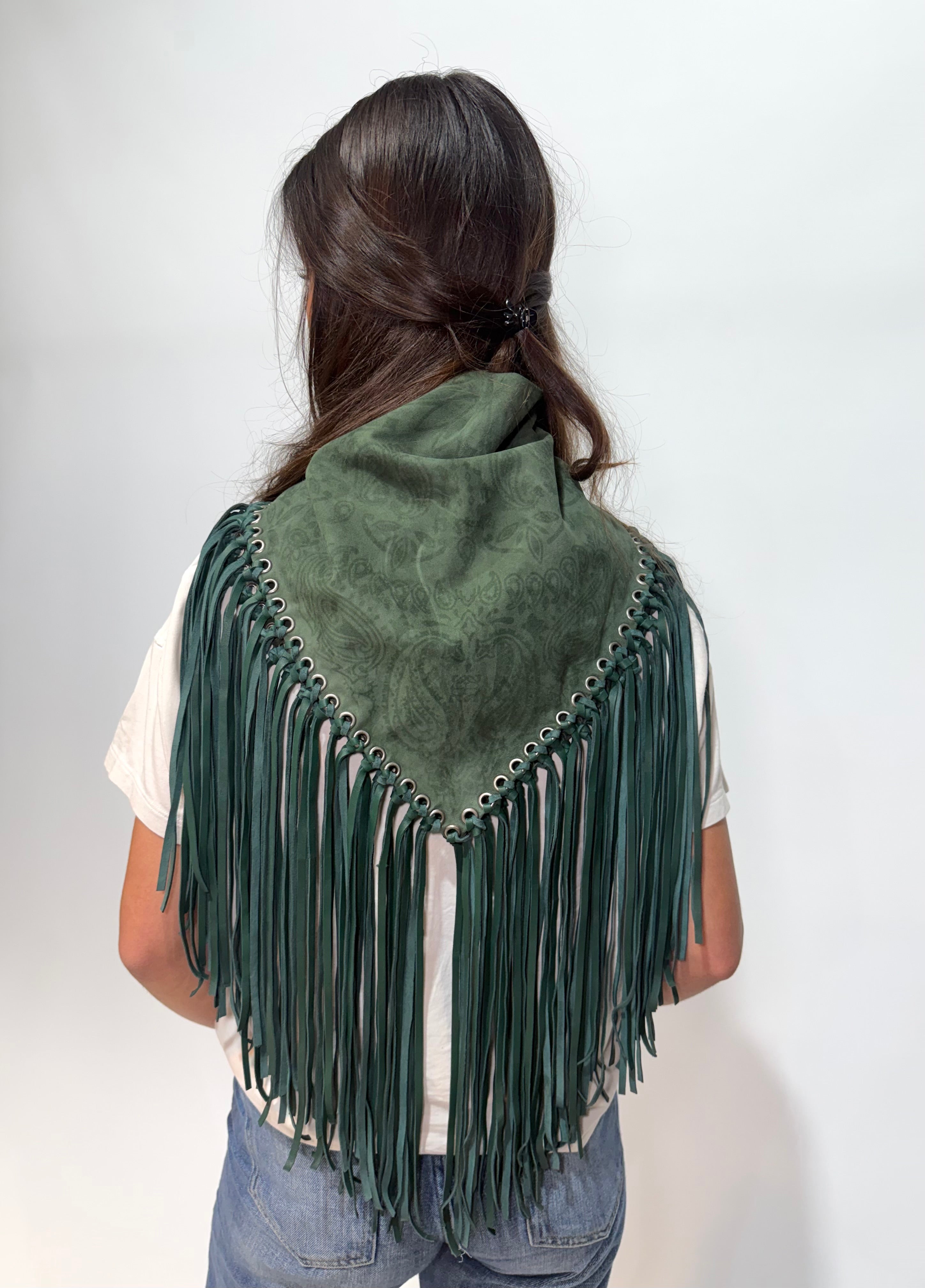 Signature Small Bandanna Scarf Green