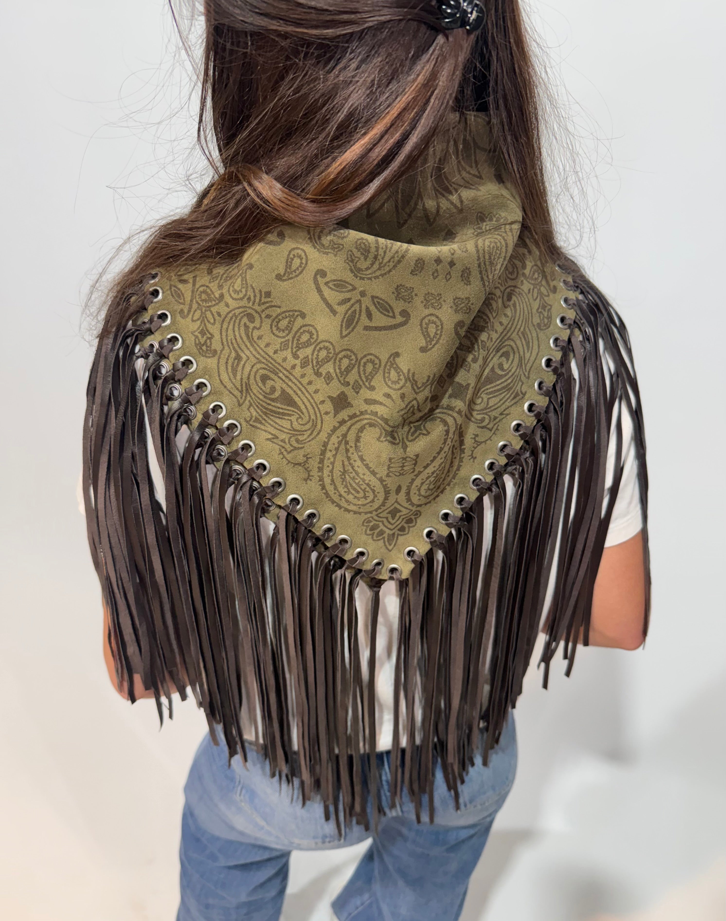 Signature Small Bandanna Scarf Light Khaki