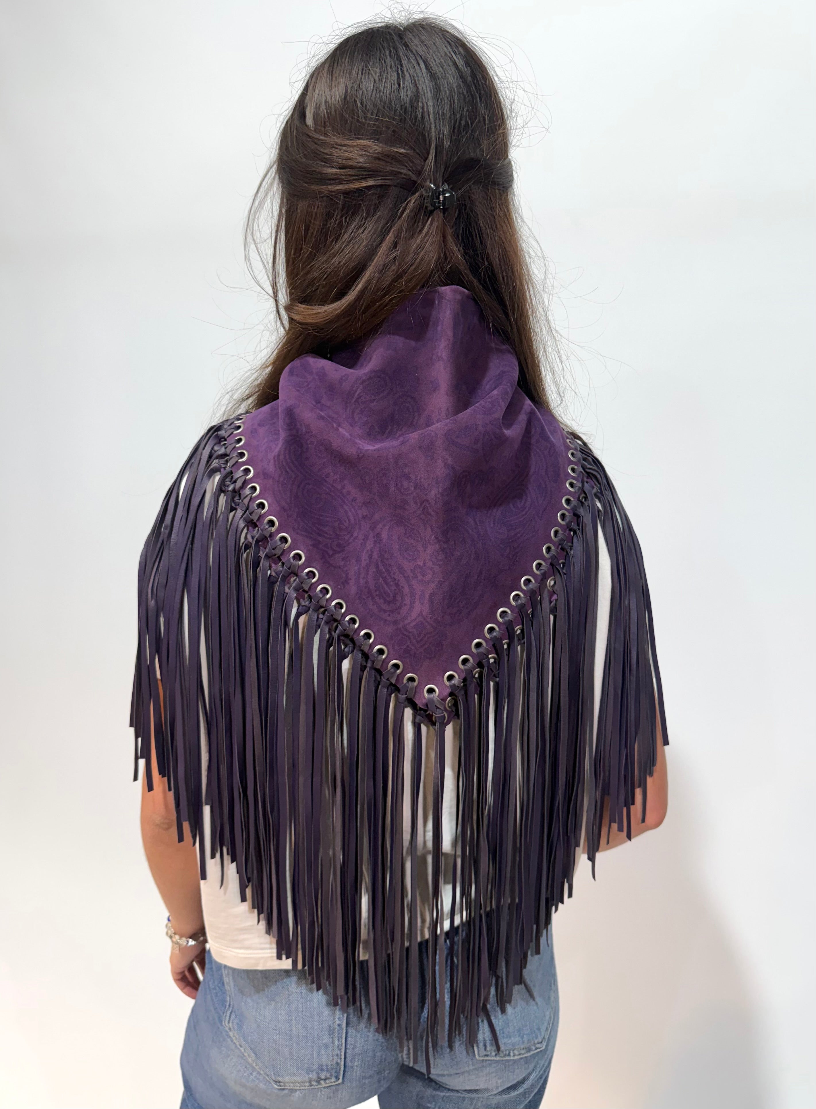 Signature Small Bandanna Scarf Purple