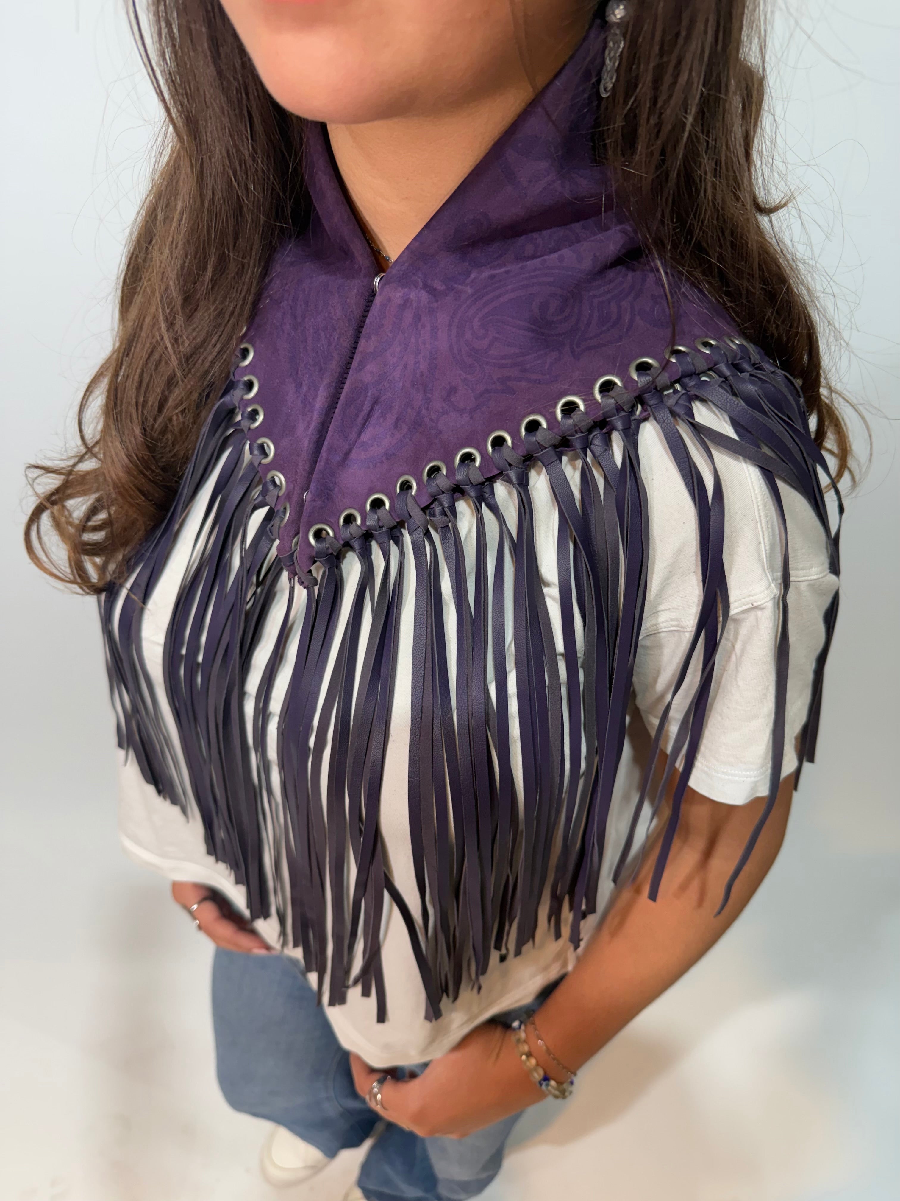 Signature Small Bandanna Scarf Purple