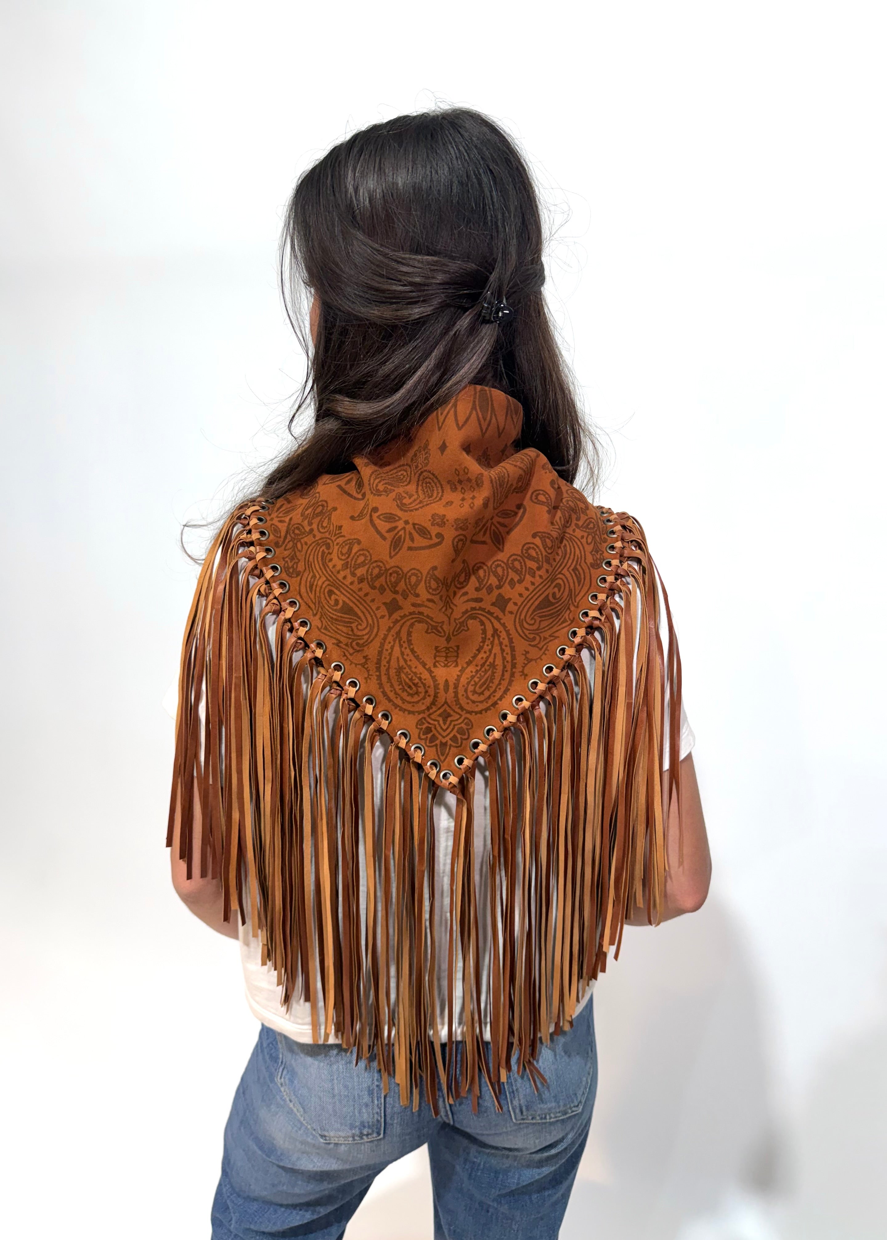 Signature Small Bandanna Scarf Burnt Orange
