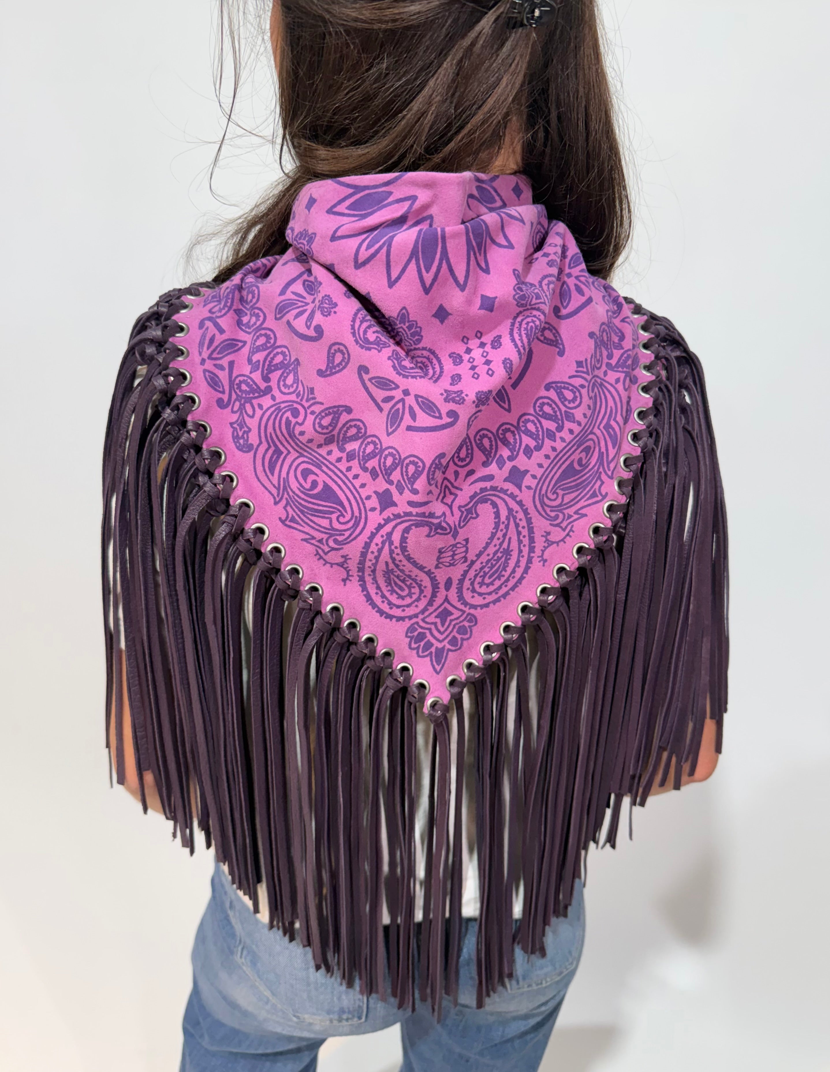 Signature Small Bandanna Scarf Pink Violet