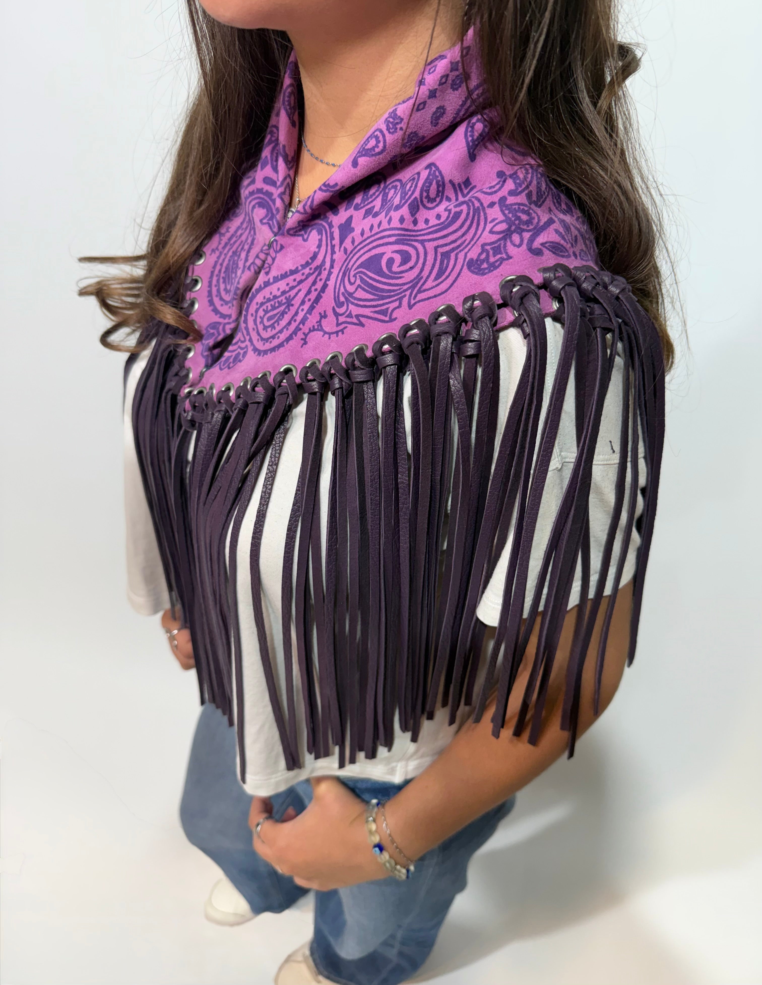 Signature Small Bandanna Scarf Pink Violet