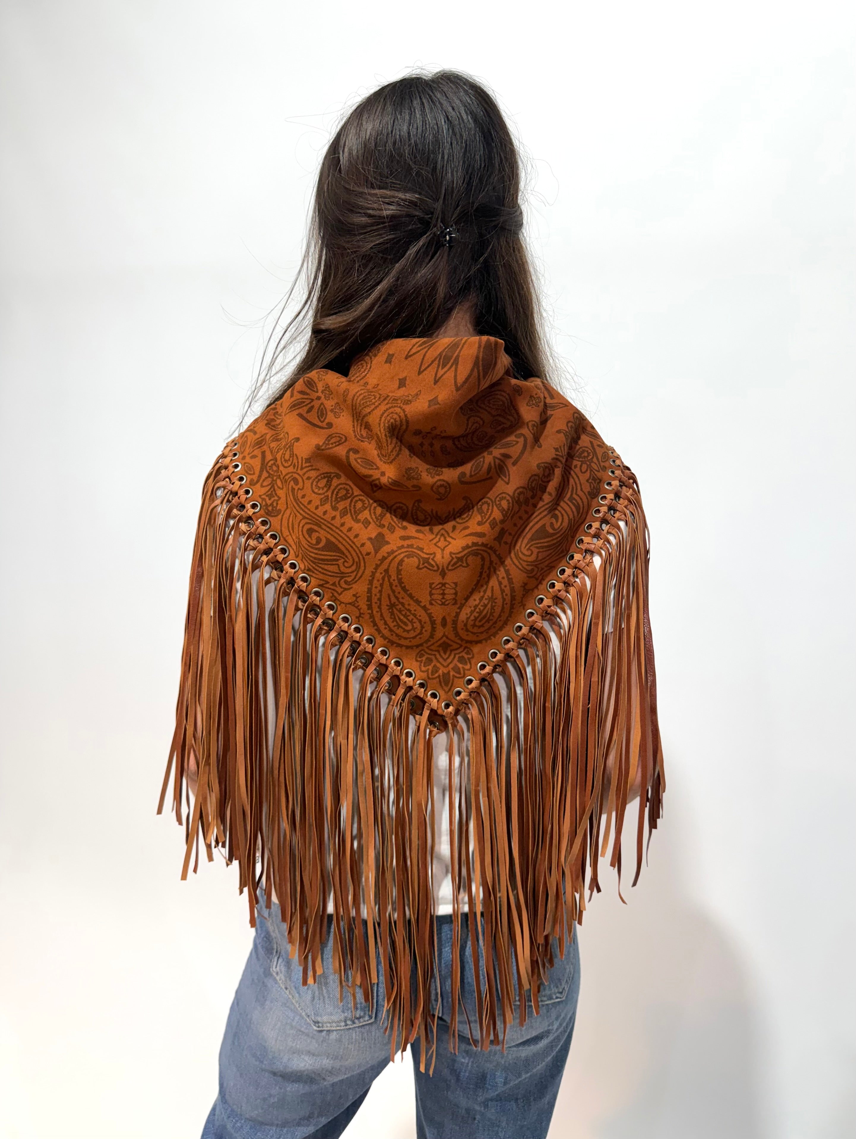 Signature Large Bandanna Scarf Burnt Orange