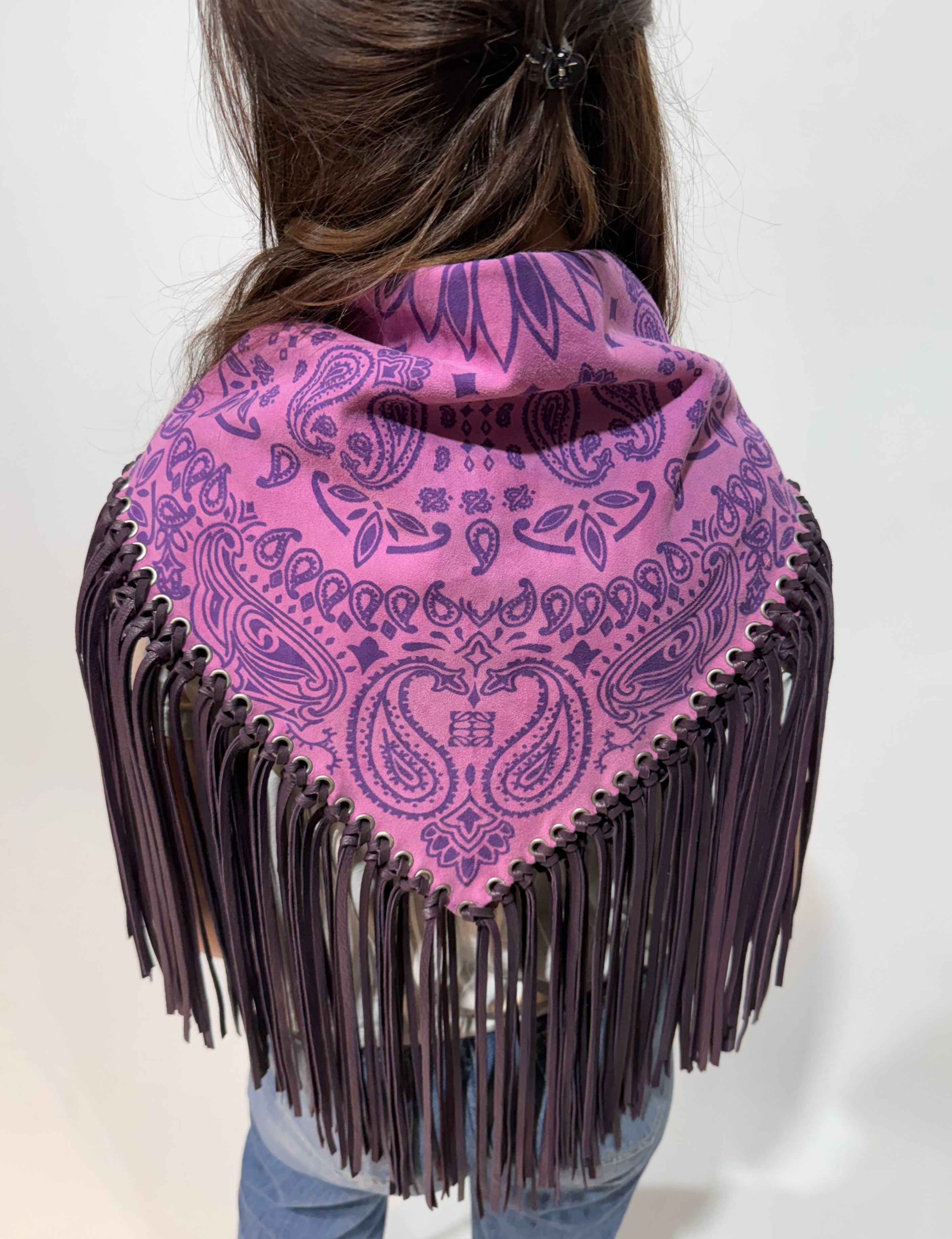 Signature Large Bandanna Scarf Pink Violet