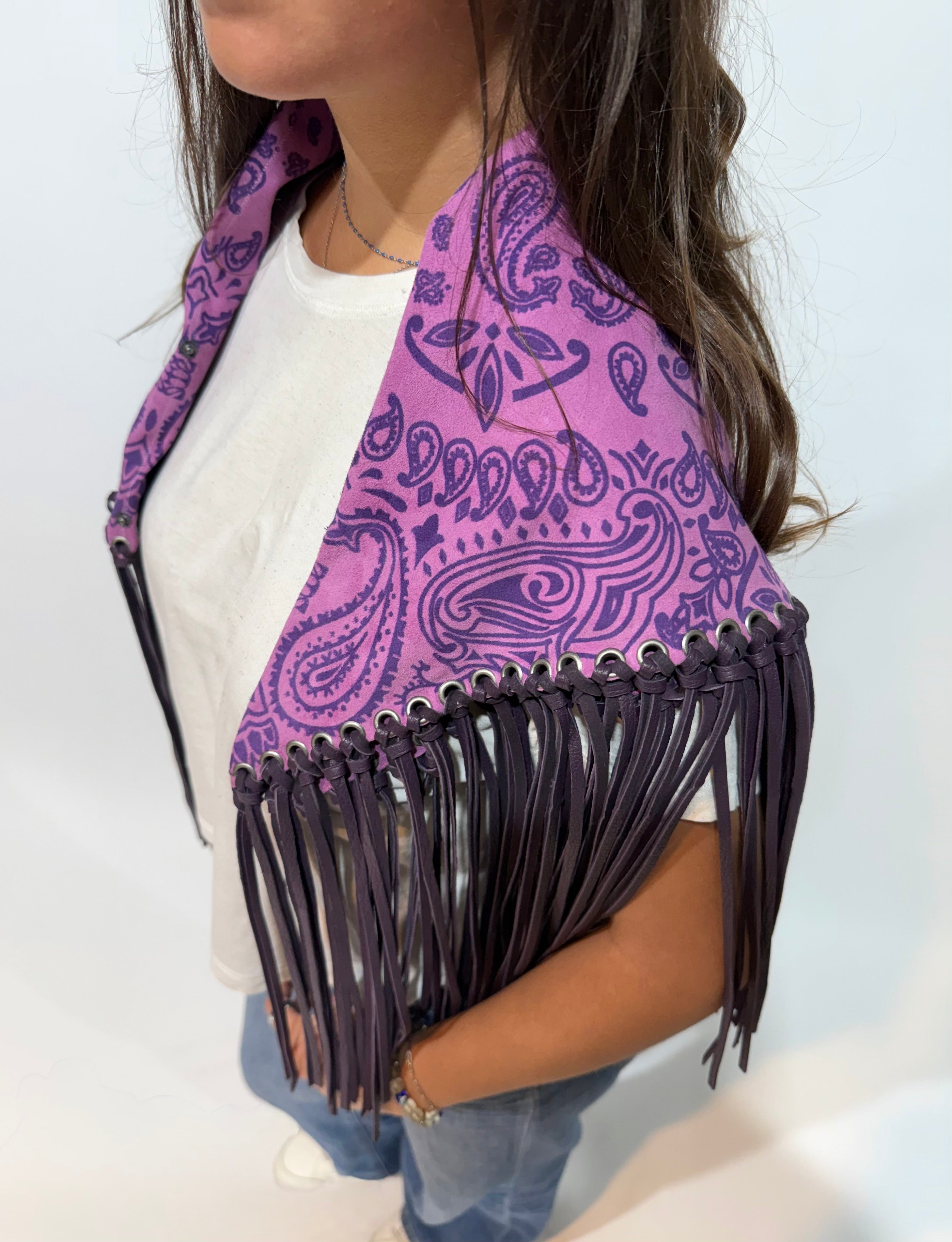 Signature Large Bandanna Scarf Pink Violet