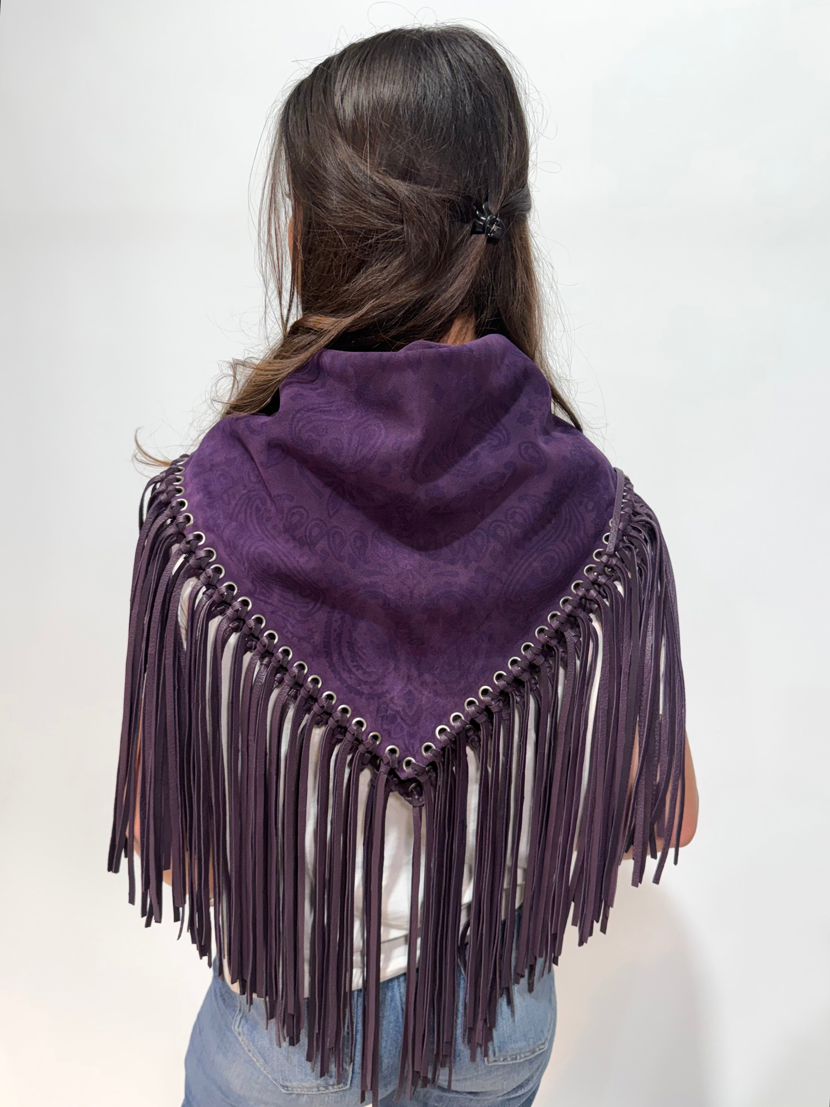 Signature Large Bandanna Scarf Purple