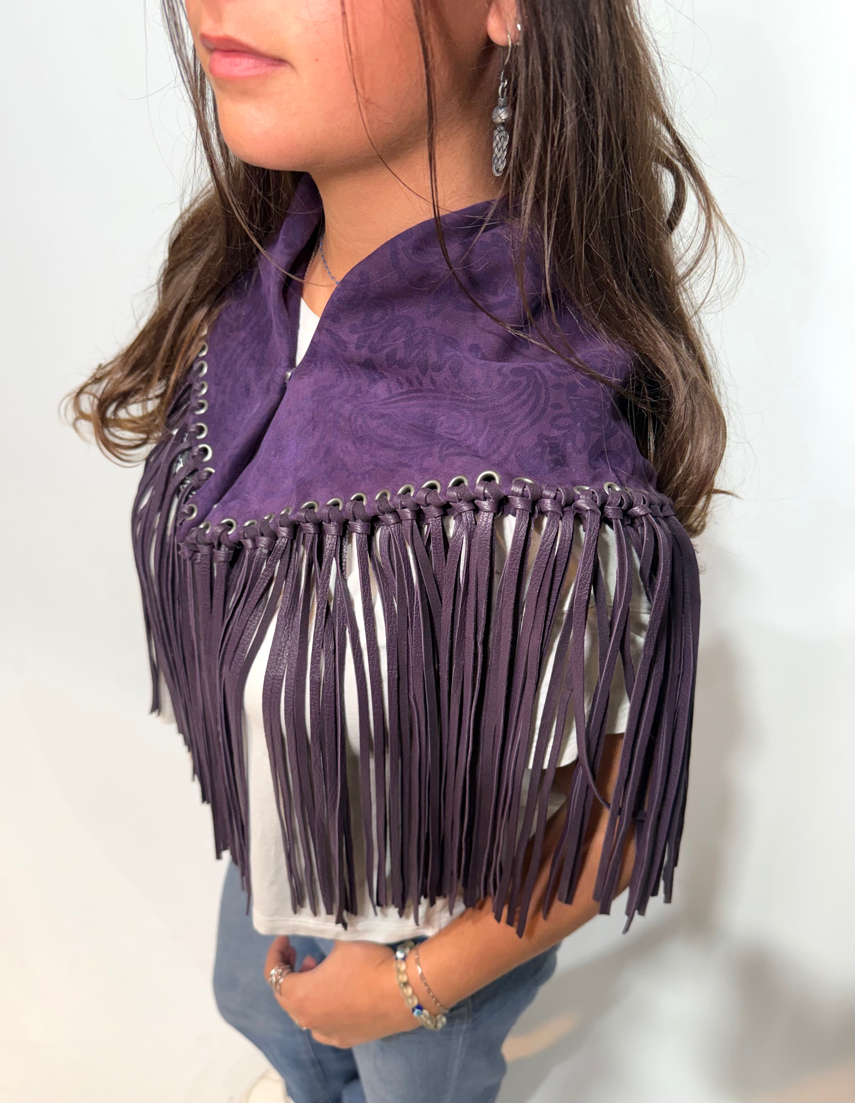 Signature Large Bandanna Scarf Purple