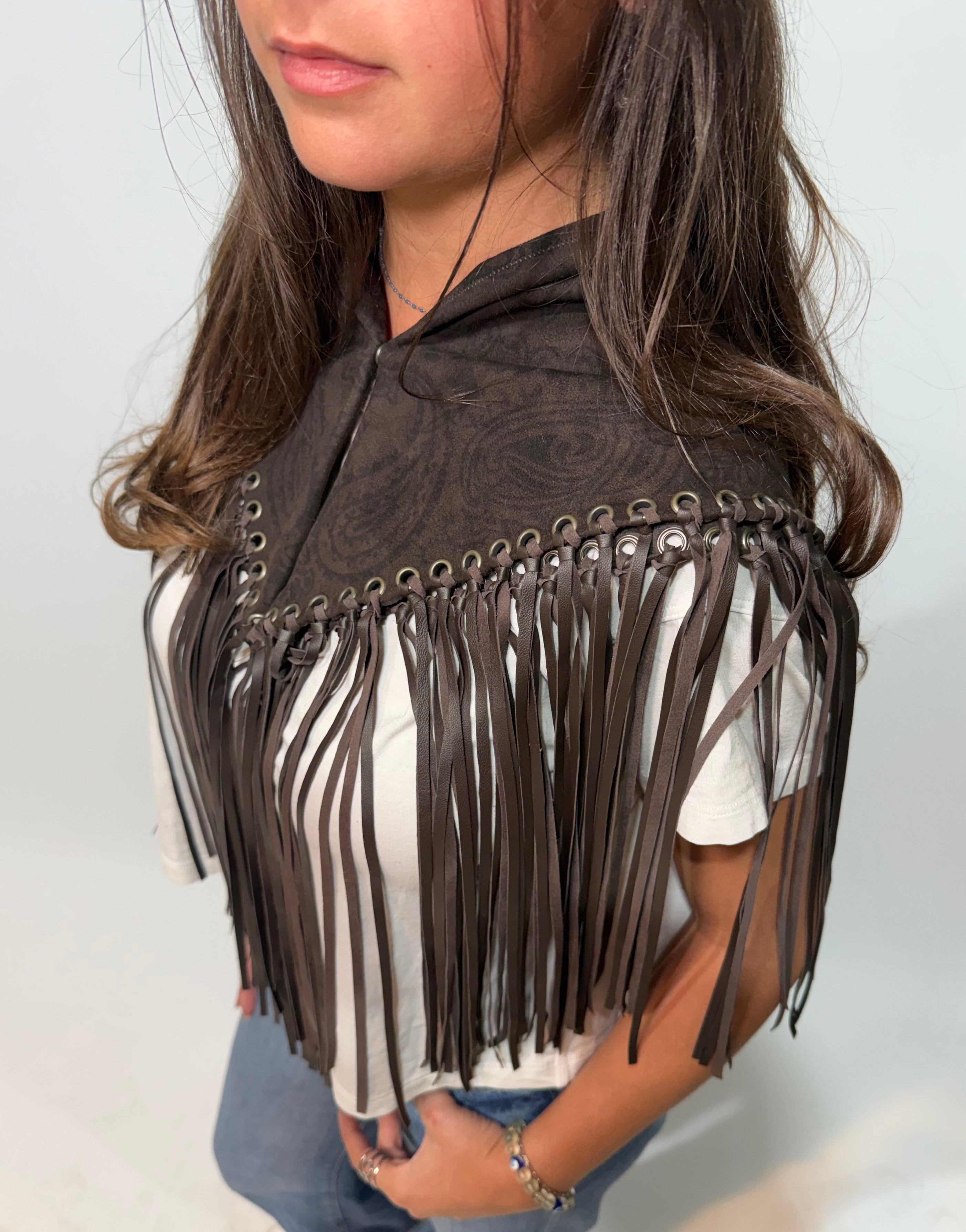Signature Large Bandanna Scarf Dark Brown