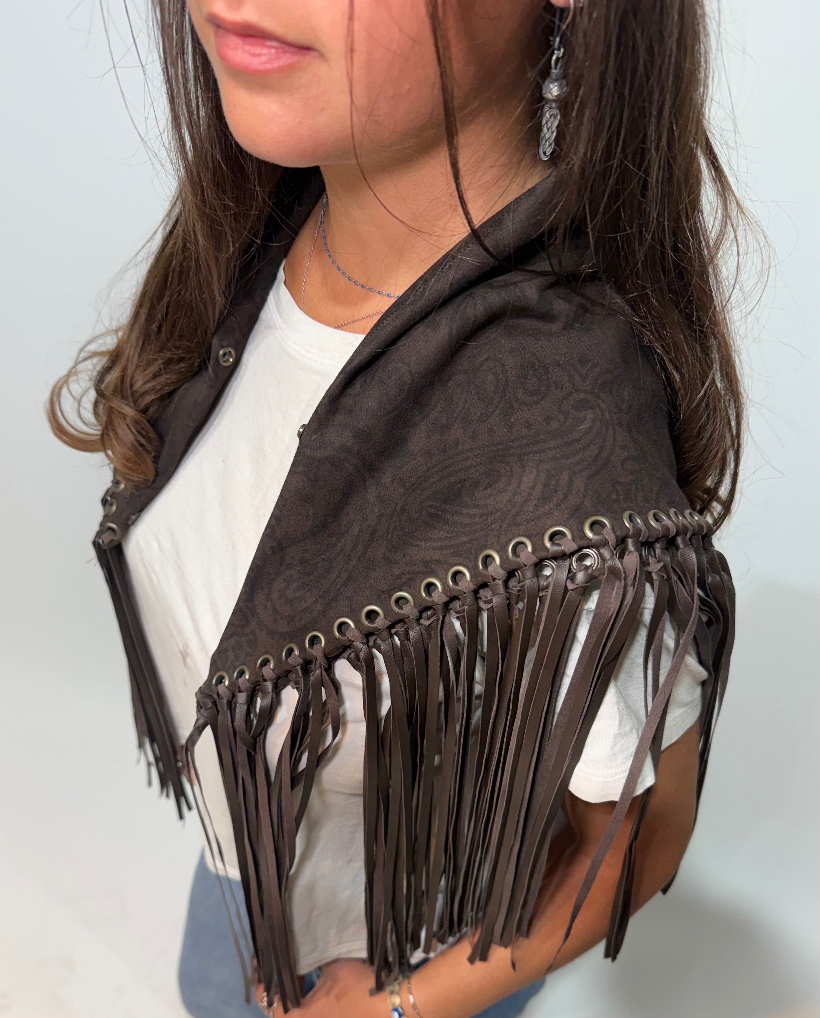 Signature Large Bandanna Scarf Dark Brown