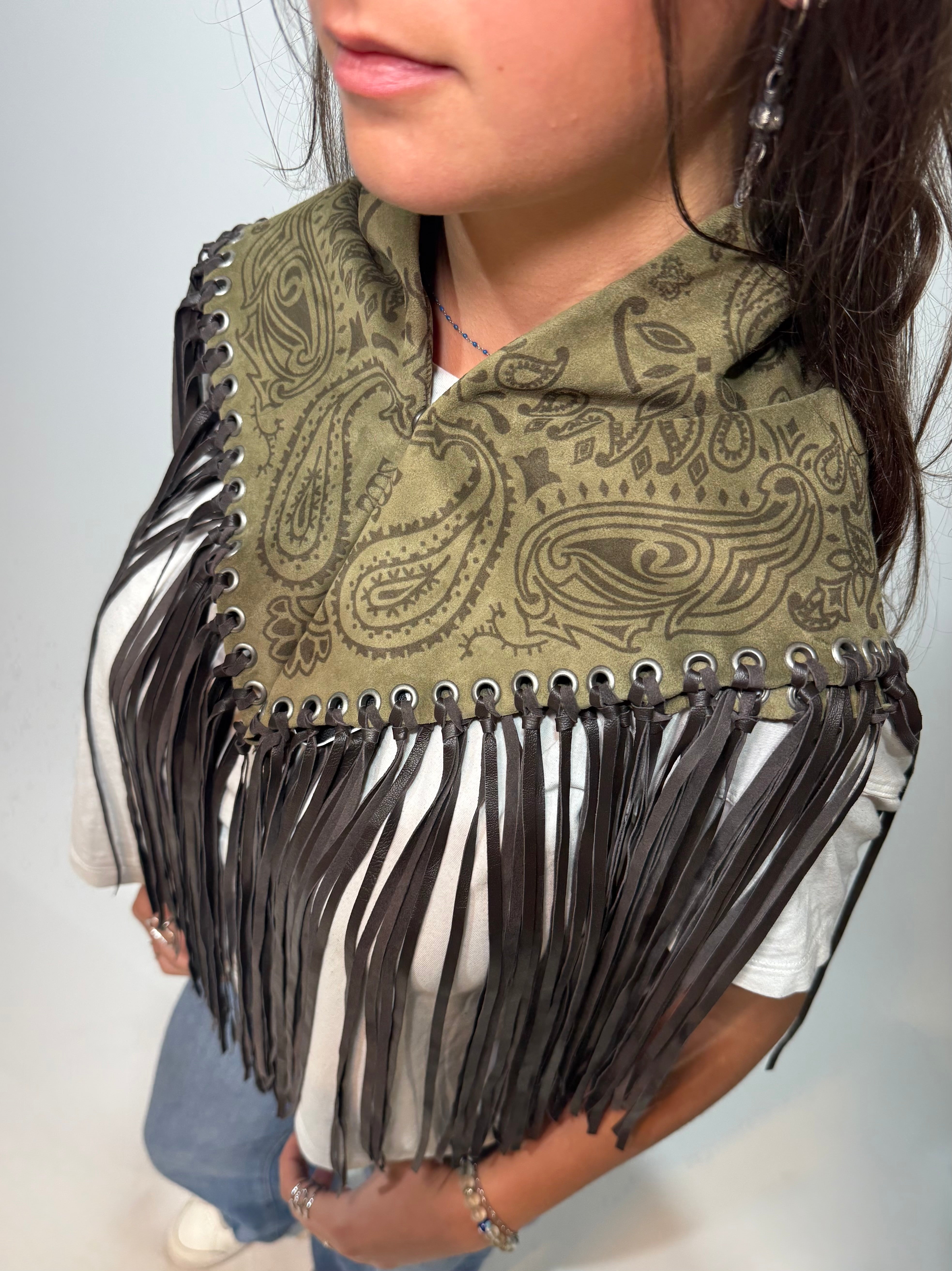 Signature Large Bandanna Scarf Light Khaki