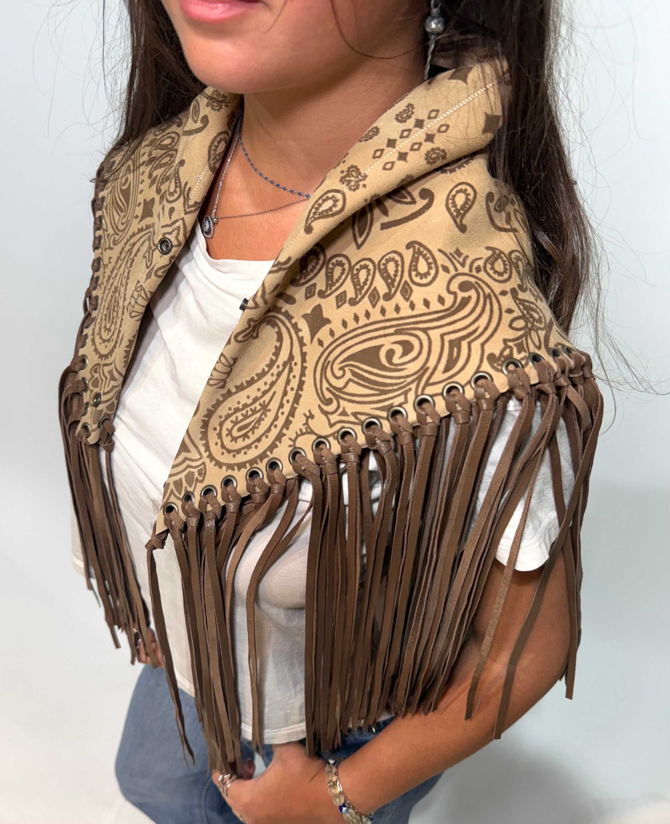 Signature Large Bandanna Scarf Latte