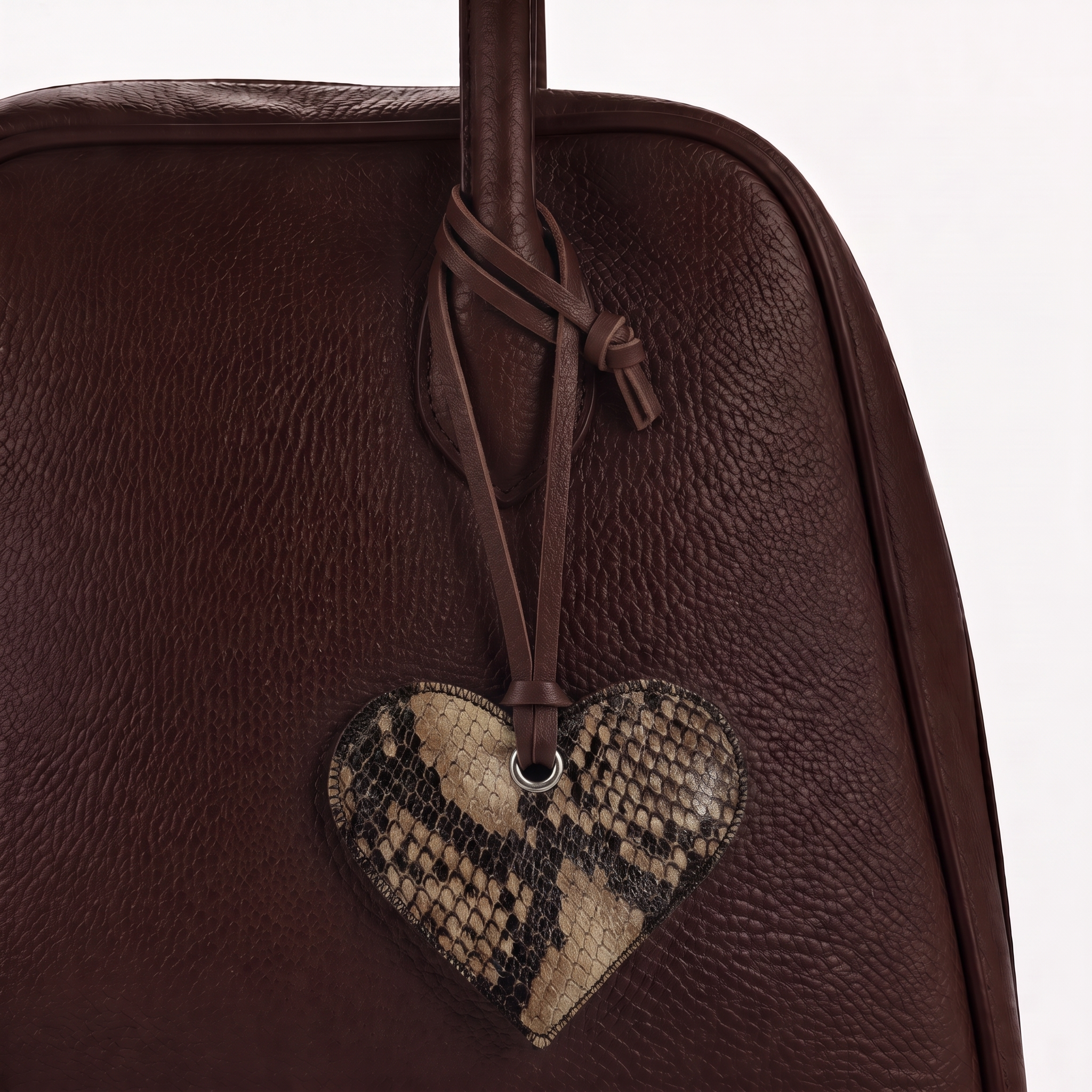 Signature Heart Charms Snake Skin