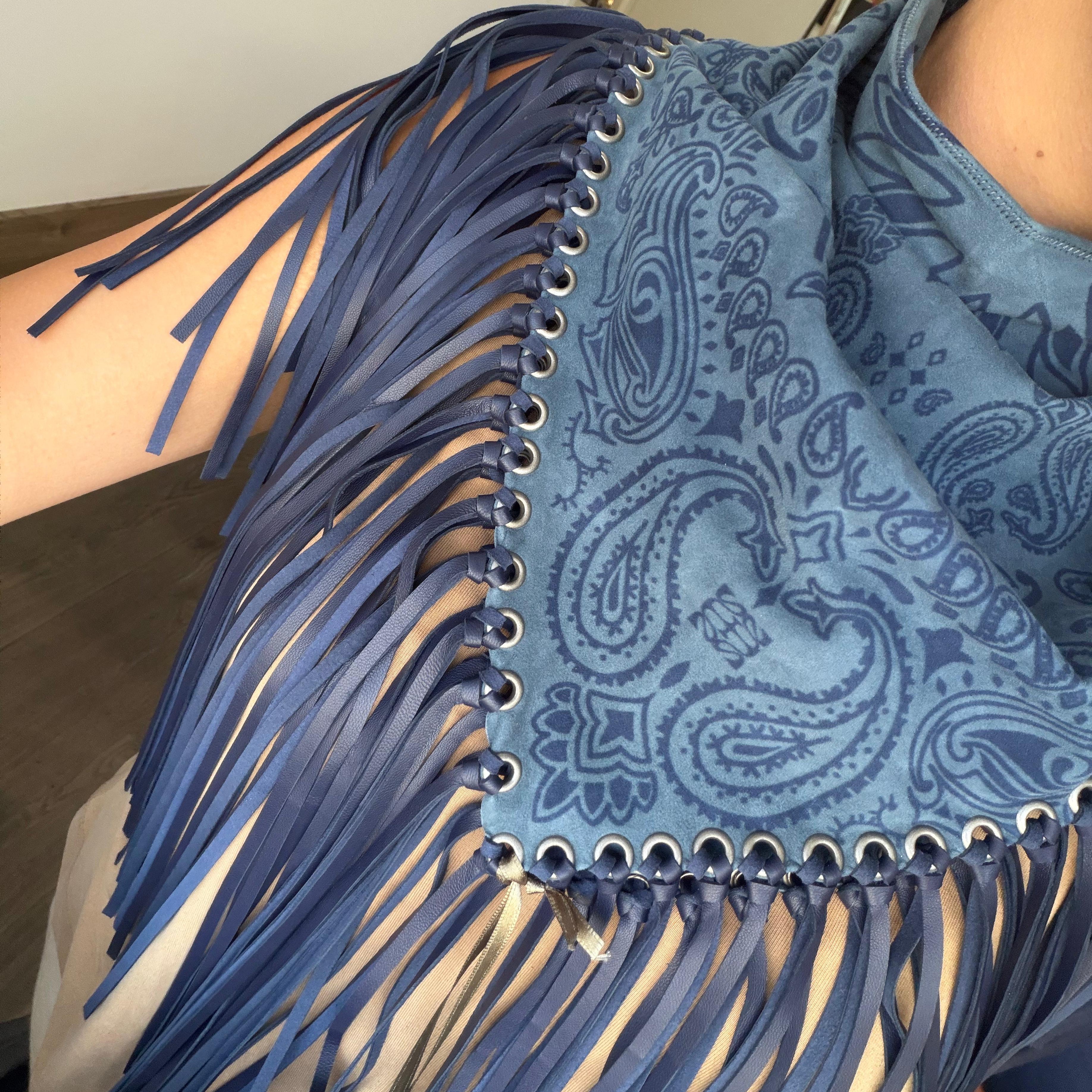 Signature Small Bandanna Scarf Dark Blue Jean