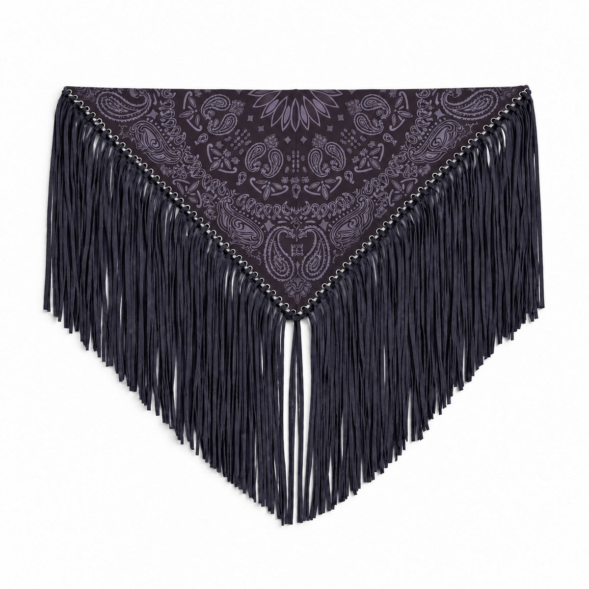 Signature Small Bandanna Scarf Navy with Blue Print