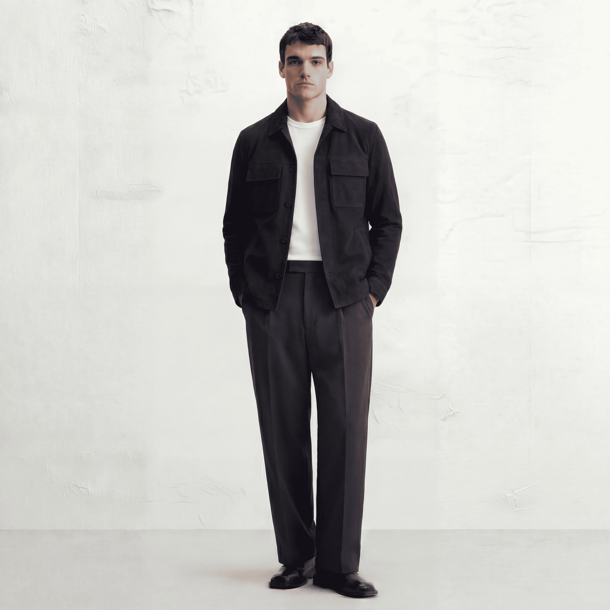 Sherlock Jacket Simple Neck - Black