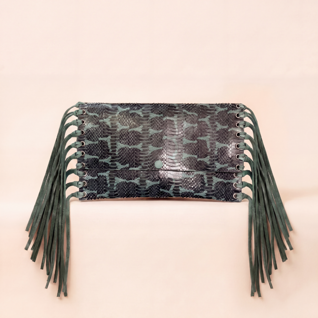 Special Edition Aqua Snake Skin Bag